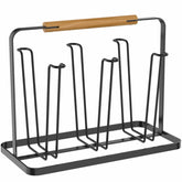 Escorredor de Copos Organizador Secador Porta 6 Copos de Pia Metalla Yoi Preto